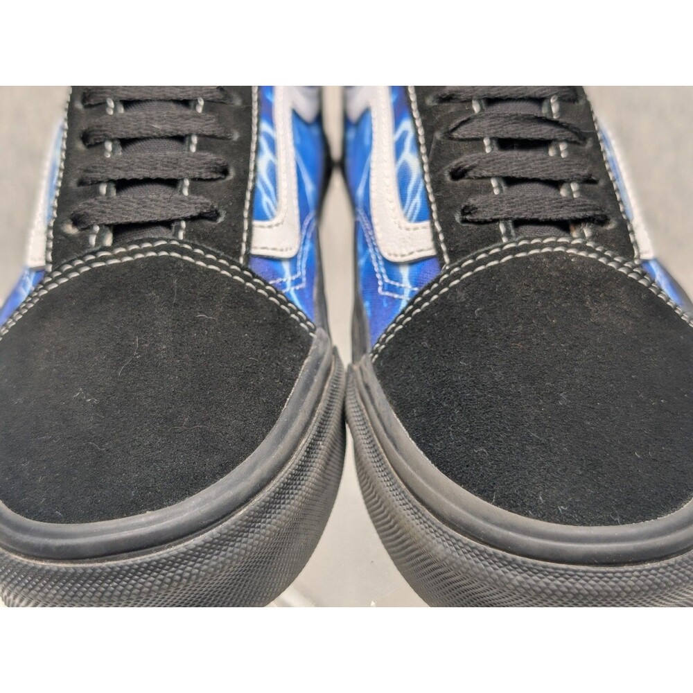 EUC Vans Old Skool Lightning Black/Blue 5.5 US Men/7.5 US Women - Picture 2 of 9